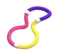 QLoztyse Weighted Fitness Hoop with Quiet Rotation And Stable PVC Construction. Ideal for Training Waist, Legs And Back, Purple Yellow 1kg