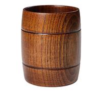 QLoztyse Whiskey Grail Cup Wooden - Oak Cups for Whiskey Glass Charred Original Wood White Bourbon Tumbler Drinking Glass Barrel for Men Insulated Mug with Woven Coasters (1, Large)