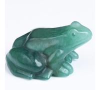 QLRSUXN 2 Inch Green Aventurine Frog Crystal Figurine,Frog Gifts Healing Crystal Decor,Frog Garden Statue Stone Energy Gemstones, in Bedroom Office Christmas Meditation Gifts Aquarium Decoration