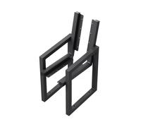 QLS Steel Bench Legs Frame Garden Bench Feet Black 2-Piece