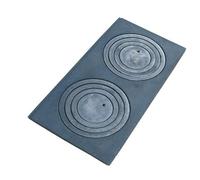 QLS Cast Iron Plate for Oven 2-Hole Kitchen 60 x 30 cm without Fold Cast Iron