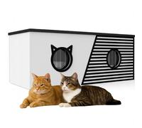 QLS Cat House Outdoor XXL Insulated Waterproof White 85x45x37.5 cm