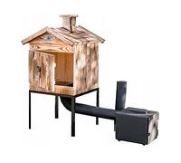 QLS Handels Wooden Impregnated Smoking Chamber 50 x 50 x 70 cm, Brown