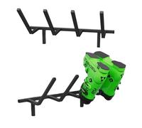 QLS Ski Boot Wall Holder for 2 Pairs WB1 60 cm | Overall height 42 cm, shoe holder length 30 cm for space-saving storage in basement or utility room, including mounting kit
