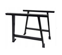 QLS Steel Bench Legs Frame Garden Bench Feet Black 2-Piece
