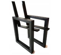 QLS Steel Bench Legs Frame Garden Bench Feet Black 2-Piece
