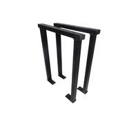 QLS Steel Bench Legs Frame Garden Bench Feet Black 2-Piece