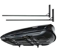 QLS Steel Wall Mount for Roof Box 82 cm Black | Suitable for roof boxes ski boxes surfboards iSUPs and garden equipment includes mounting hardware and wall plugs