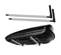 QLS Steel Wall Mount for Roof Box Kayak 82.5 cm Gray | Space-saving storage, powder-coated, for roof boxes up to 75 cm wide. Set with 4 screws, wall plugs, and caps