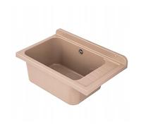 QLS Utility Sink 58x38 cm with Siphon Beige