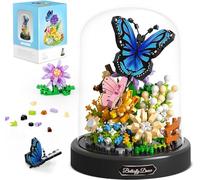 QLT Butterfly Flower Bouquet Micro Mini Building Sets,Animals Flowers Botanical Collection Toy for Adults, Valentine's Day for Her Mom Women Wife Girlfriend (530 PCS)