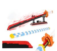 QLT Demon Slayer Sword Building Set Sword Ideas Anime Cosplay Rengoku Kyoujurou Katana,Samurai Sword Building Set for adult boys 6-16+ with scabbard holder(Compatible With Lego 792 pcs)