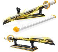 QLT Demon Slayer Sword Building Set - Zenitsu Katana & Samurai Sword Ideas for Anime Cosplay - Adult Boys 6-16+ with Scabbard Holder (956 Pcs, Compatible with Lego)