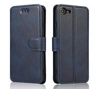 QLTYPRI Case for iPhone 7/8/SE 2020/SE 2022 5G, Premium PU Leather Simple Wallet Case with Card Slots Kickstand Magnetic Closure Shockproof Flip Cover for iPhone SE 2022/SE 2020/8/7 - Blue
