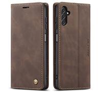 QLTYPRI Case for Samsung Galaxy A13 4G/5G/Galaxy A04S, Vintage PU Leather Wallet Case Card Slot Kickstand Magnetic Closure Shockproof Flip Folio Case Cover for Galaxy A04S/Galaxy A13 - Coffee Brown