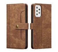 QLTYPRI Wallet Case for Samsung Galaxy A53, Premium PU Leather Flip Case with [Card Slots] [Magnetic Clasp] [Kickstand] Shockproof Folio Phone Cover for Samsung Galaxy A53 - Brown