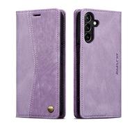 QLTYPRI Wallet Case for Samsung Galaxy A56 5G, Vintage PU Leather Folio Case with Card Slots Kickstand Magnetic Closure Shockproof Flip Phone Cover for Samsung A56 5G - Purple
