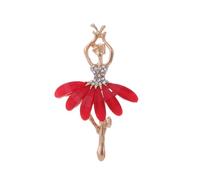 QLUYCKW Ballet Dancer Brooch Pin for Women Dainty Fashion Colourful Rhinestones Dancing Ballerina Brooches Birthday Party Dainty Dress Accessories Jewelry, M, Alloy Steel, rhinestones