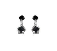 QLUYCKW Bohemian Funny Red-Black Playing Card Earrings for Women Unique Asymmetric Long Poker hearts and spades A Ace Playing Cards Dangle Drop Stud Earrings Charms Fashion Leisure Casino Games Style