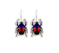 QLUYCKW Cute Insects Earrings for Women Weird Colorful Acrylic Ladybug Unique Beetle Dangle Drop Earrings Love and Take Care of Nature Halloween Gifts for Insect Enthusiasts, Acrylic, No Gemstone