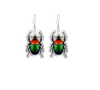 QLUYCKW Cute Insects Earrings for Women Weird Colorful Acrylic Ladybug Unique Beetle Dangle Drop Earrings Love and Take Care of Nature Halloween Gifts for Insect Enthusiasts, Acrylic, No Gemstone
