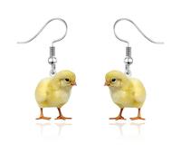 QLUYCKW Funny Animal Earring for Women Cute Acrylic Bunny Cow Chicken Pig Squirrel Dogs Cats Rooster Hedgehog Dangle Earrings Cute Cartoon Farm Earrings Country Animal Jewelry Gifts, Acrylic, No