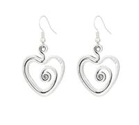 QLUYCKW Handmade Spiral Maze Earrings for Women Geometric Square Irregular Wave Dangle Drop Earrings Boho Retro Circle Metal Wave Thread Ethnic Sculpted Jewelry, M, Alloy Steel, No Gemstone