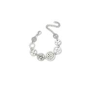 QLUYCKW Steampunk Gear Bracelet for Women Men Gothic Punk Vintage Antique Mixtone Cog Key Clockwork Steam Alloy Mixed Metal Tone Gear Bracelet Personalized Halloween Accessories, S, Zinc, no gemstone