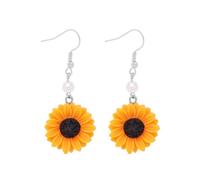 QLUYCKW Thanksgiving Fall Earrings for Women Elegant Handmade Polymer Clay Daisy Maple Leaf Pumpkin Pie Lightweight Dangle Earrings Autumn Season Accessory Jewelry, M, Polymer Clay, No Gemstone