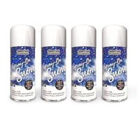 QLV Artificial Snow Spray for Christmas Decorations - 4 Pack of 200ml Fake Snow Spray for Christmas Tree Decorations And Wreath Making - Festive Xmas Window Artificial Snow for Crafts