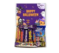 QLV Halloween Chocolate Box - 10 Milk Chocolate Bars. Party, Present or Trick or Treat Chocolates. Letterbox Friendly Halloween Sweets and Party Gifts