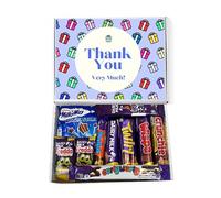 QLV Thank You Chocolate Gift Box - Letter Box Friendly Appreciation Gifts - Assorted Chocolates Gift Box with 10 Chocolate Bars - Ideal Thank You Gifts for Colleagues or Teacher Gifts