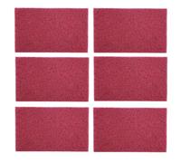 QLXHBOT 3M Scotch Brite 7447 Very Fine Grade General Purpose Sanding Hand Pads 6Pcs 200 x 125mm/8" x 5" Red