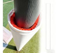 QLXIAOIA 1pc Round Playground Pole Padding for 2"-12" Diameter Rods - Basketball Hoop Protector, Garage & Gym Column Pad Wrap Around(White,18cm)
