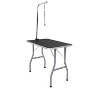 QLXYYFC Adjustable Pet Grooming Table - Non-slip Bath Table For Dogs & Cats with Rubber Surface, Foldable Professional Grooming Station, Portable Iron Frame Design