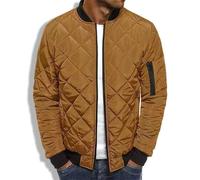 QLXYYFC Men's Quilted Winter Jacket Warm Outdoor Snowboard Jacket for Winter/Autumn (Color : Yellow, Size : M)