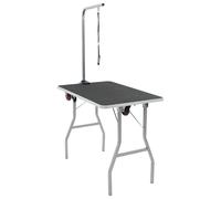 QLXYYFC Portable Dog Grooming Table With Castors,Pet Dog Grooming Table Height Adjustable Dog Beauty Table For Large Dogs/Cats With Storage Basket/Noose Tools