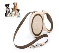 QLXYYFC Retractable Dog Lead Extending Leash - Extension Lead with Anti-Slip Brake, Release Button,for Small, Medium Pets (Color : Brown, Size : 3m)