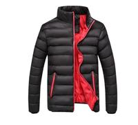 QLXYYFC Winter Jacket Men's Double Zip Pocket Puffer Jacket Lightweight Plain Quilted Jacket Insulated Men's Coat for Hiking Camping Travel (Color : Black, Size : M)