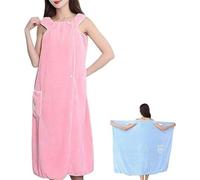 QLXYYFC Womens Bath Skirt with Snaps Soft Fluffy Coral Fleece Bath Towel Wearable Robes for Women Beach Spa Sauna Towelling Robe Cover up Dress Gown Bathrobe