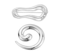 QLYOVWE 2PCS Spiral Geometric Brooch Set for Women Men Gold Plated Chunky Minimalist Unique Lapel Pins Sweater Scarf Suit Clothes Accessories Christmas Festival Holiday Birthday Party Jewelry Gift