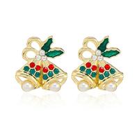 QLYOVWE Christmas Earrings for Women Sparkly Crystal Xmas Earrings Cute Candy Gingerbread Man Christmas Tree Reindeer Earrings Colorful Xmas Festival Holiday Jewelry Gift for Bff, M, Alloy Steel