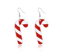 QLYOVWE Christmas Theme Earrings for Women, Colorful Merry Christmas Earrings, Candy Snowflake Santa Deer Tree Flower, Xmas Holiday Party Jewelry Gift, M, Acrylic, No Gemstone
