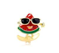 QLYOVWE Cute Fruit Brooch Pin for Women Rhinestone Lemon Brooch Crystal Strawberry Cherry Watermelon Enamel Pin Christmas Birthday Jewelry Gift Dress Suit Shirt Clothes Accessories, Standard, Metal