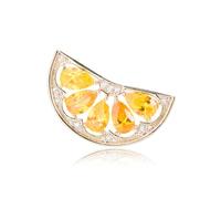 QLYOVWE Cute Fruit Brooch Pin for Women Rhinestone Lemon Brooch Crystal Strawberry Cherry Watermelon Enamel Pin Christmas Birthday Jewelry Gift Dress Suit Shirt Clothes Accessories, Standard, Metal