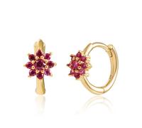 QLYOVWE Dainty Crystal Flower Earrings for Women Sparkly Sunflower Daisy Hoop Earrings Gold Huggie Stud Earrings Crystal Elements Fashion Bridal Jewelry Gifts, M, Metal, Rhinestone