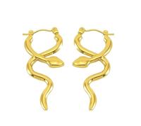 QLYOVWE Dainty Snake Earrings for Women Gold Charm Huggie Hoop Earrings for Women Girls Simple Delicate Hypoallergenic Fashion Wedding Jewelry Minimalist Personalized Gift, Zinc, No Gemstone