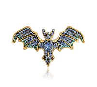 QLYOVWE Halloween Bat Brooch Pins for Women Men Gothic Vampire Demon Crystal Lapel Pins Punk Style Batwing Brooch Goth Mysterious Witch Party Jewelry Gift, Standard, Metal, cubic zirconia