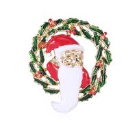 QLYOVWE Merry Christmas Brooch for Women Men Sparkly Rhinestone Christmas Tree Santa Claus Stocking Snowflake Snowman Enamel Brooch Xmas Holiday Party Jewelry Gift, Standard, Metal, cubic zirconia
