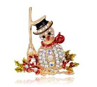 QLYOVWE Merry Christmas Brooch for Women Men Sparkly Rhinestone Christmas Tree Santa Claus Stocking Snowflake Snowman Enamel Brooch Xmas Holiday Party Jewelry Gift, Standard, Metal, cubic zirconia